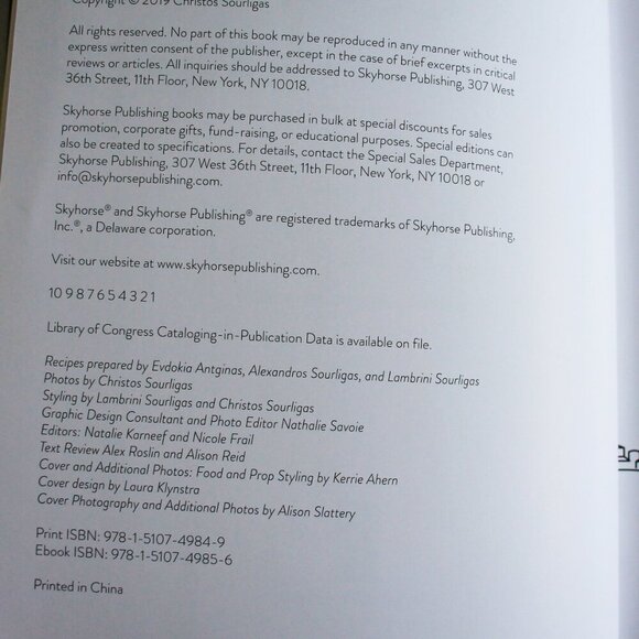 My Big Fat Greek Cookbook Christos Sourligas Hardcover Book 2019 - Picture 4 of 5